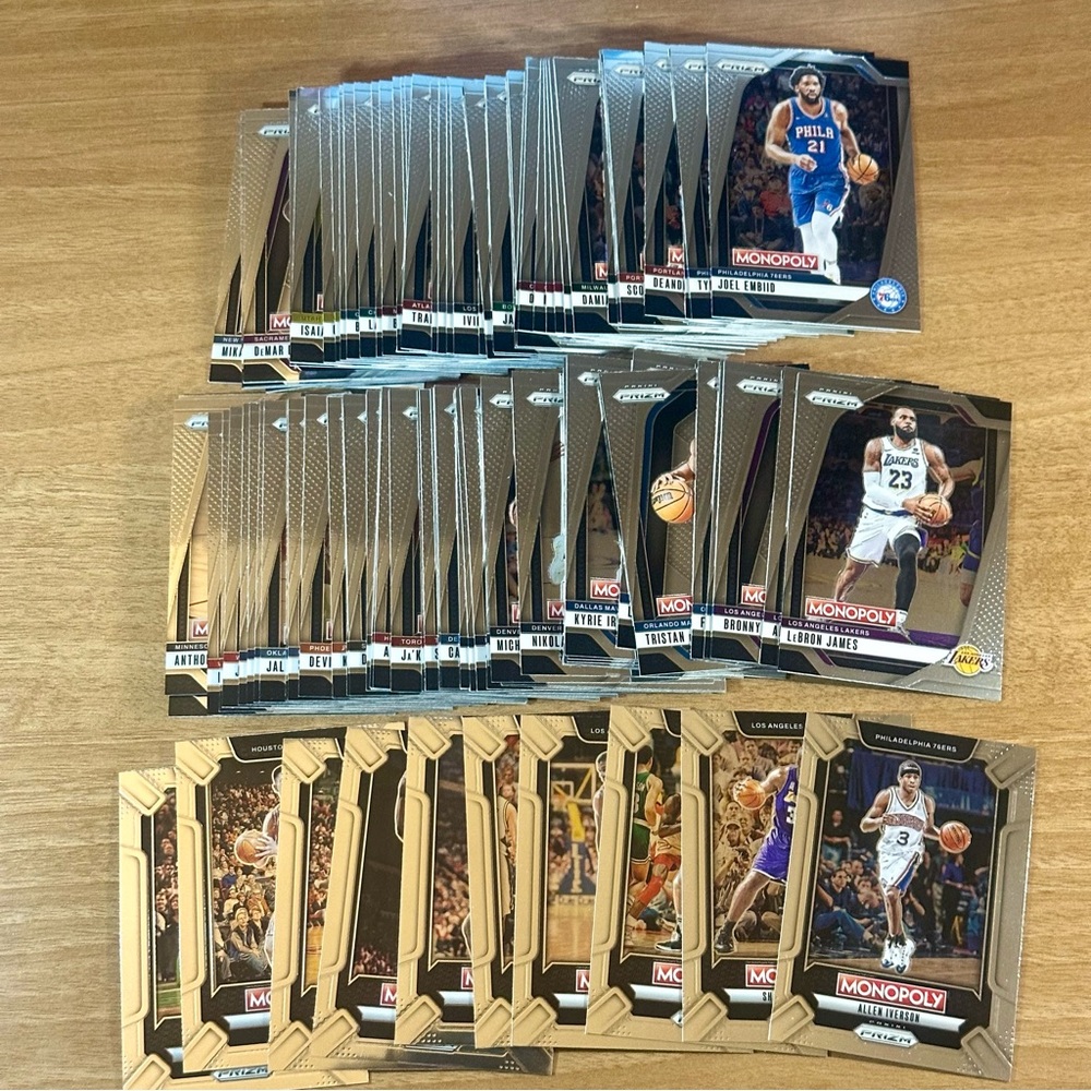 2024-25 Panini Prizm Monopoly NBA Complete Base Set #1-90 + Legends #LEG1-LEG10